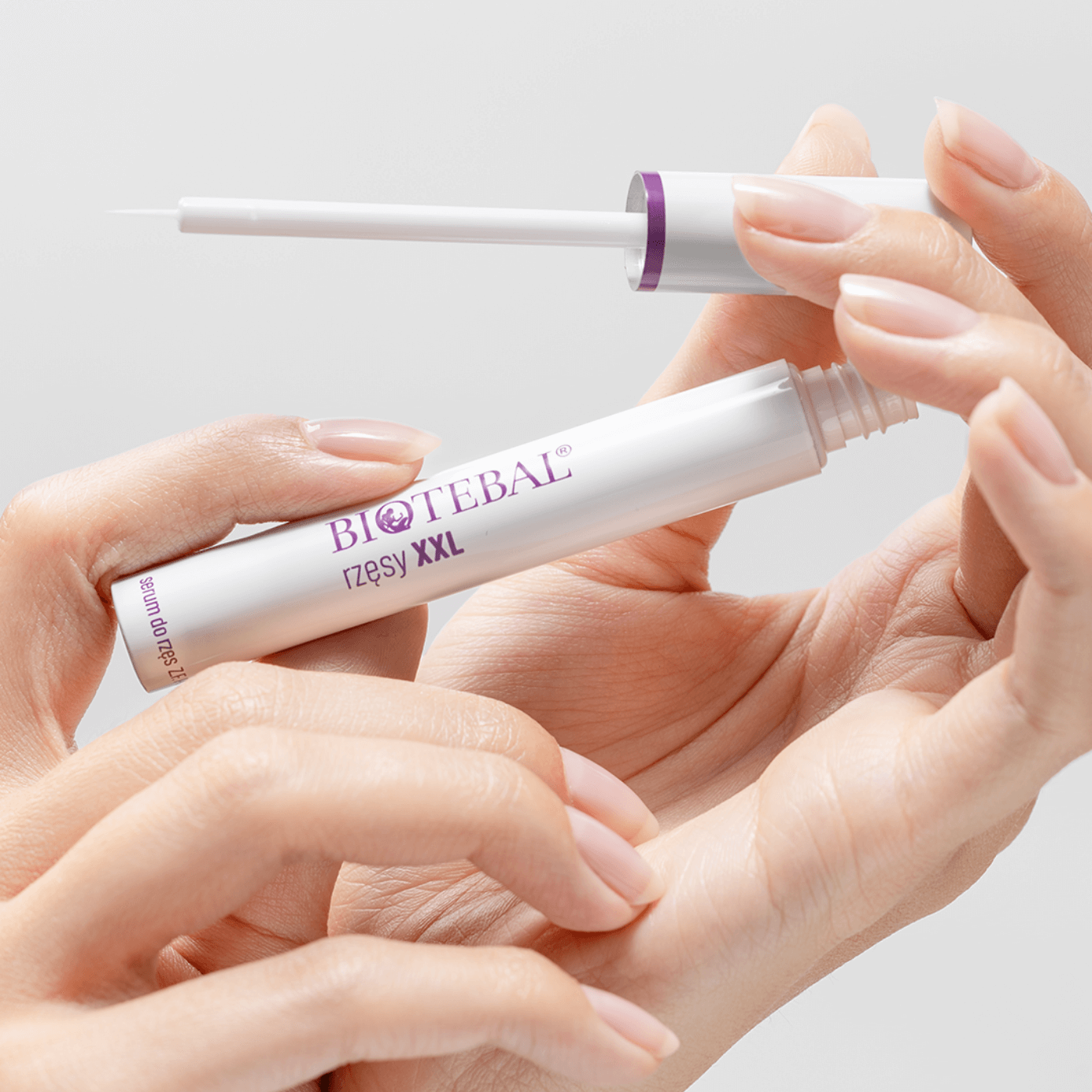 Biotebal rzęsy XXL - produkt w trakcie stosowania