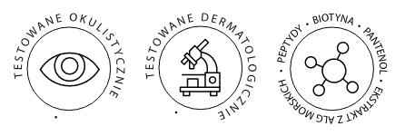 Ikony - potwierdzenie testów Biotebal rzęsy xxl